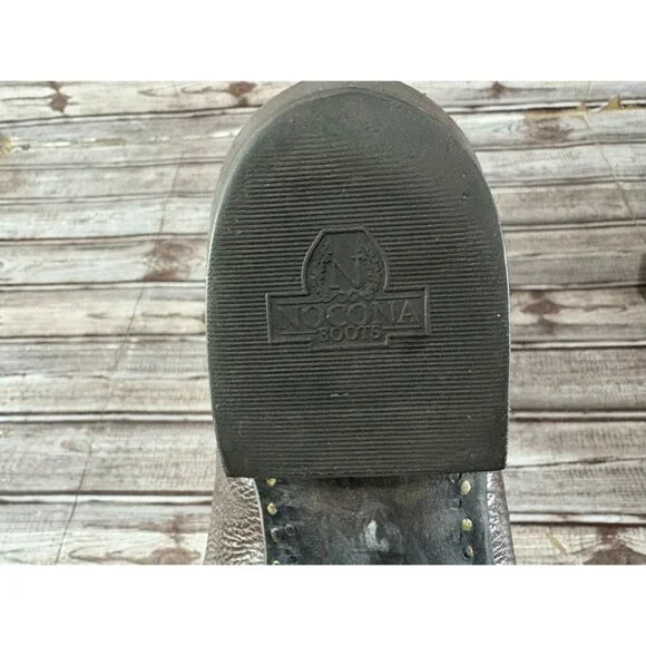 Nocona Oily Toro two tones Cowboy Boots Size 11.5 3E color brown made in Usa - Picture 7 of 9